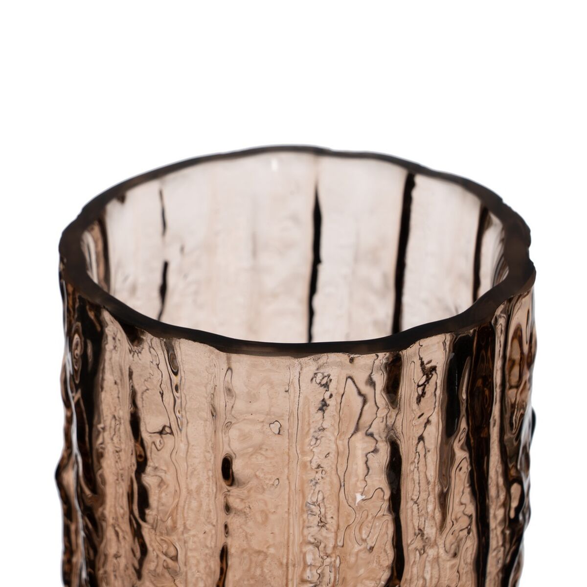 Vaso Marrone Cristallo 12 x 12 x 30,5 cm